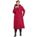 Plus Size Women's Water repellent long raincoat by Woman Within in Classic Red (Size 16 W)