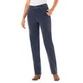 Plus Size Women's Corduroy Straight Leg Stretch Pant by Woman Within in Navy (Size 28 W)