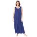 Plus Size Women's Long Tricot Knit Nightgown by Only Necessities in Ultra Blue (Size 1X)