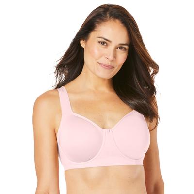 Plus Size Women's Underwire Microfiber T-Shirt Bra by Comfort Choice in Shell Pink (Size 42 D)