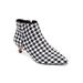 Extra Wide Width Women's The Meredith Bootie by Comfortview in Houndstooth (Size 12 WW)