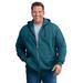 Men's Big & Tall Fleece Zip-Front Hoodie by KingSize in Heather Midnight Teal (Size XL) Fleece Jacket