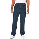 Men's Big & Tall Loose Fit Comfort Waist Jeans by KingSize in Vintage Wash (Size 6XL 38)