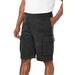 Men's Big & Tall Fleece 10" Cargo Shorts by KingSize in Black White Marl (Size 6XL)