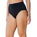 Plus Size Women's Classic Swim Brief with Tummy Control by Swim 365 in Black (Size 16) Swimsuit Bottoms