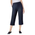 Plus Size Women's Capri Fineline Jean by Woman Within in Indigo Sanded (Size 36 WP)