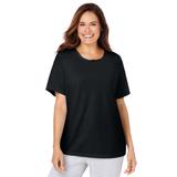 Plus Size Women's Sleep Tee by Dreams & Co. in Black (Size 1X) Pajama Top