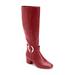 Extra Wide Width Women's The Vale Wide Calf Boot by Comfortview in Wine (Size 8 WW)