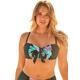 Plus Size Women's Scout Underwire Bikini Top by Swimsuits For All in Neon Tropical (Size 10)