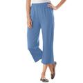 Plus Size Women's 7-Day Knit Capri by Woman Within in French Blue (Size 5X) Pants