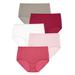 Plus Size Women's Nylon Brief 5-Pack by Comfort Choice in Red Multi Pack (Size 8) Underwear