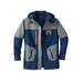 Men's Big & Tall Colorblock Tech Parka by KingSize in Navy Steel (Size XL) Coat