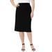 Plus Size Women's Tummy Control Bi-Stretch Pencil Skirt by Jessica London in Black (Size 16 W)