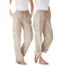 Plus Size Women's Convertible Length Cargo Pant by Woman Within in Natural Khaki (Size 38 W)