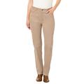 Plus Size Women's Corduroy Straight Leg Stretch Pant by Woman Within in New Khaki (Size 34 WP)