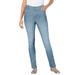 Plus Size Women's Stretch Slim Jean by Woman Within in Light Wash Sanded (Size 30 WP)