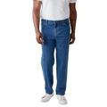 Men's Big & Tall Liberty Blues™ Loose Fit 5-Pocket Stretch Jeans by Liberty Blues in Stonewash (Size 40 40)