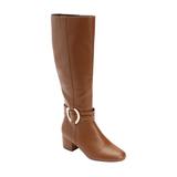 Women's The Vale Wide Calf Boot by Comfortview in Mocha (Size 9 M)