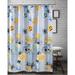 Wide Width Watercolor Dream Shower Curtain by Greenland Home Fashions in Gray (Size 72" W 72" L)