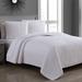 Estate Collection Fenwick Quilt Set by American Home Fashion in White (Size KING)