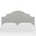 Stripe Nail Button Notched Headboard by Skyline Furniture in Oxford Stripe Charcoal (Size CALKNG)