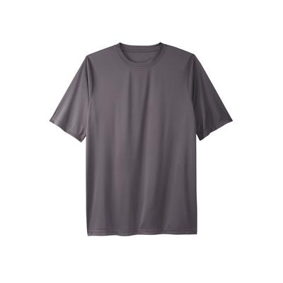 Men's Big & Tall No Sweat Crewneck Tee by KingSize in Charcoal (Size 8XL)
