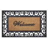 Wrought Iron Rubber Mat 18" x 30" by Achim Home Décor in Brown Black Rectangle