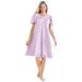 Plus Size Women's Short Floral Print Cotton Gown by Dreams & Co. in Pink Ditsy (Size M) Pajamas