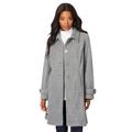 Plus Size Women's Plush Fleece Jacket by Roaman's in Medium Heather Grey (Size L) Soft Coat