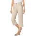 Plus Size Women's Capri Stretch Jean by Woman Within in Natural Khaki (Size 12 WP)