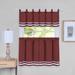 Wide Width Dakota Window Curtain Tier Pair and Valance Set by Achim Home Décor in Burgundy (Size 58" W 24" L)