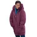 Plus Size Women's Microfiber Down Parka by Woman Within in Deep Claret (Size 1X) Winter Coat
