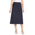 Plus Size Women's Flex-Fit Pull-On Denim Skirt by Woman Within in Indigo (Size 14 W)
