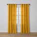 Wide Width Poly Cotton Canvas Grommet Panel by BrylaneHome in Ochre (Size 48" W 63" L) Window Curtain Drape