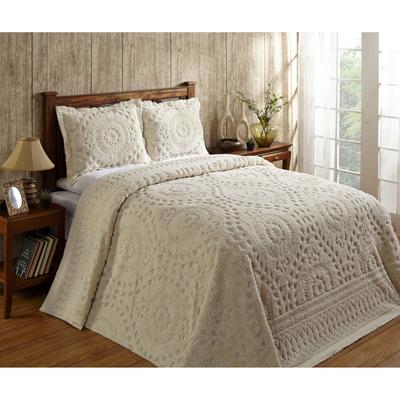 Rio Collection Chenille Bedspread by Better Trends in Ivory (Size FULL/DOUBLE)