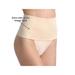 Plus Size Women's Soft Shaping Wide Band Thong by Rago in Beige (Size L)