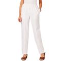 Plus Size Women's Complete Cotton Seamed Jean by Roaman's in White Denim (Size 24 W) 100% Cotton Elastic Waist Denim