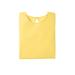 Plus Size Women's Swing Ultimate Tee with Keyhole Back by Roaman's in Lemon Mist (Size L) Short Sleeve T-Shirt