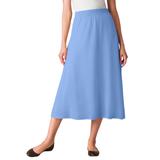 Plus Size Women's 7-Day Knit A-Line Skirt by Woman Within in French Blue (Size 1X)