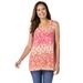 Plus Size Women's High-Low Tank by Woman Within in Raspberry Sorbet Ombre Butterfly (Size 6X) Top