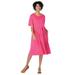 Plus Size Women's Empire Waist Tee Dress by Woman Within in Raspberry Sorbet (Size 38/40)