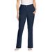 Plus Size Women's Freedom Waist Straight Leg Chino by Woman Within in Navy (Size 34 W)
