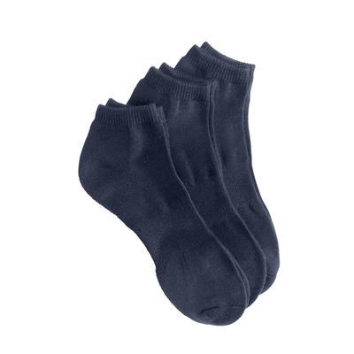 Plus Size Women's Ankle Socks 3-Pack by Comfort Choice in Navy Pack (Size 1X) Tights