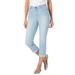 Plus Size Women's Girlfriend Stretch Jean by Woman Within in Light Wash Sanded (Size 28 T)
