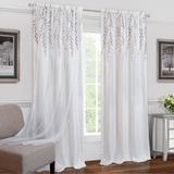 Wide Width Willow Rod Pocket Window Curtain Panel by Achim Home Décor in White (Size 42" W 63" L)