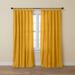 Wide Width Poly Cotton Canvas Tab-Top Panel by BrylaneHome in Ochre (Size 48" W 63" L) Window Curtain