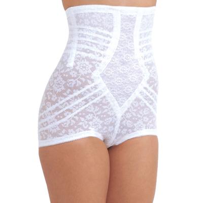 Plus Size Women's No Top Roll High Waist Lacette Brief by Rago in White (Size 7X)