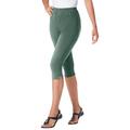 Plus Size Women's Stretch Cotton Capri Legging by Woman Within in Pine (Size 6X)