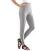 Plus Size Women's Ankle-Length Essential Stretch Legging by Roaman's in Heather Grey (Size 5X) Activewear Workout Yoga Pants