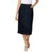 Plus Size Women's Stretch Jean Skirt by Woman Within in Indigo (Size 28 W)